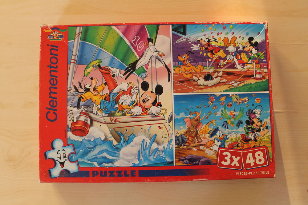 Lot de 3 puzzles x 48 pi&egrave;ces Cl&eacute;mentoni? Disney ? Mickey et Jeux / jouets