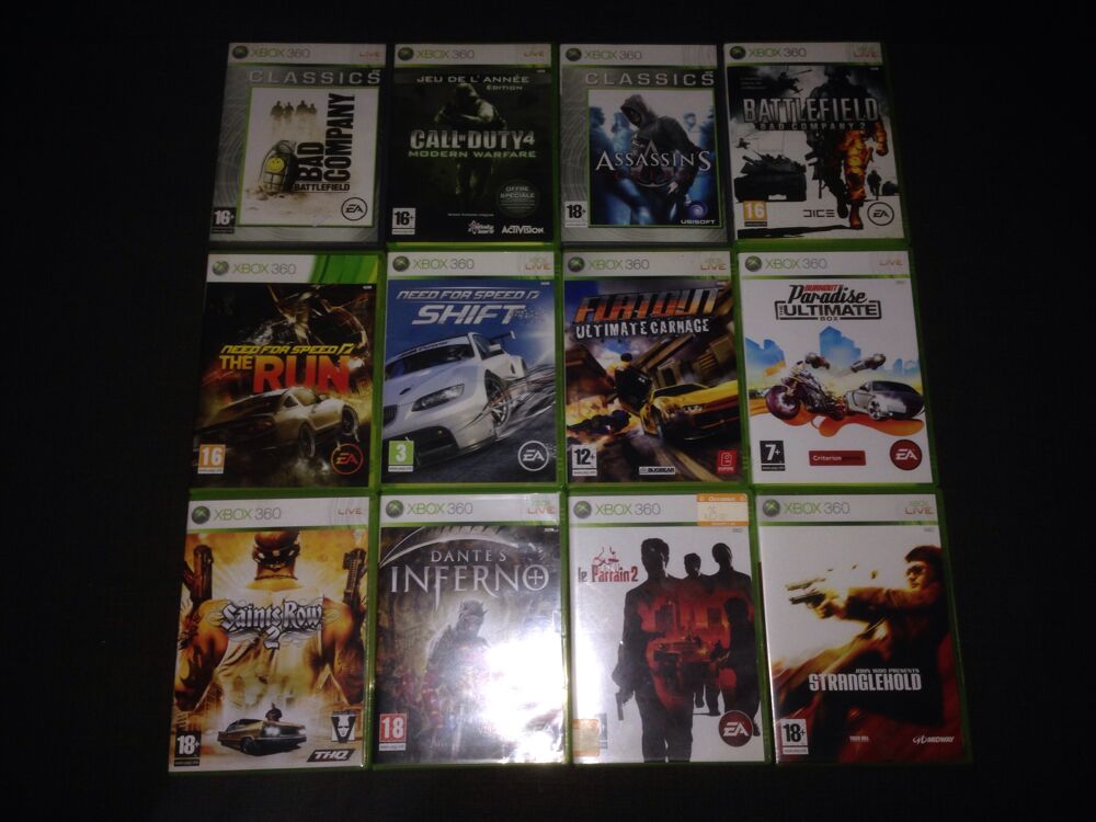 Xbox 360 12 jeux Consoles et jeux vidéos