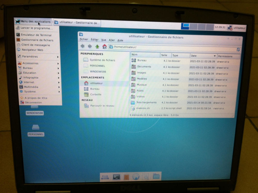 PC portable Dell graveur DVD retrogaming Windows 98 Matriel informatique