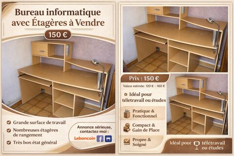 Bureau multimédia avec étagère 0 Saint-Pourçain-sur-Sioule (03)
