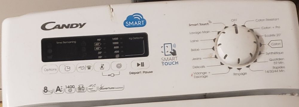 Lave linge top candy 8kg Electroménager