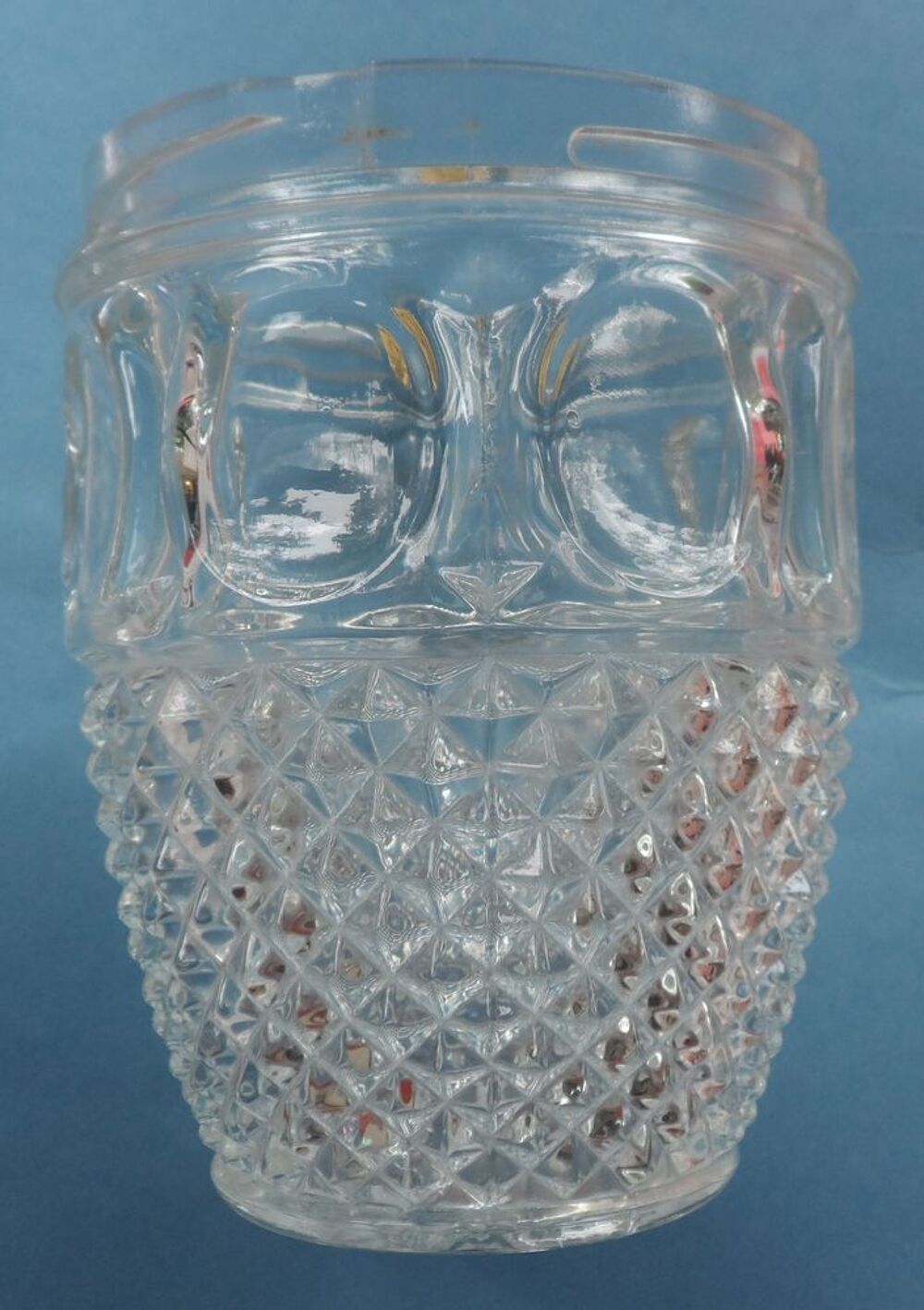 Seau &agrave; glace Oberglas Austria taille diamant, vintage ans 60 Cuisine
