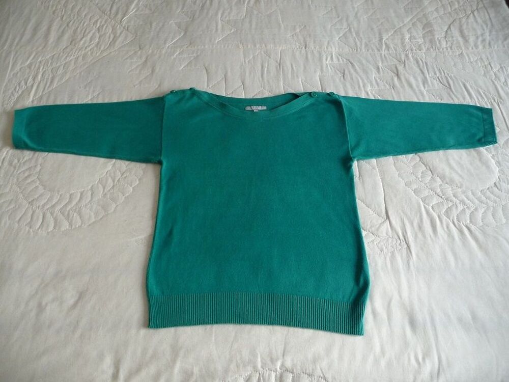 Pull vert encolure bateau ETAM Taille 38 Vêtements