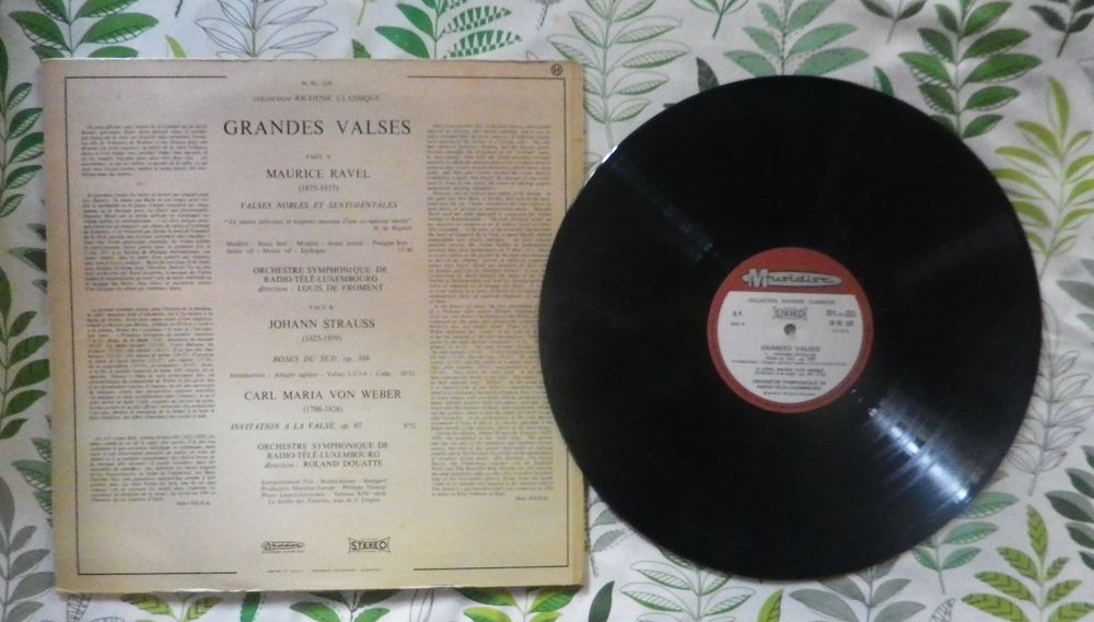 GRANDES VALSES Ravel Strauss Weber Vynil 33T Audio et hifi