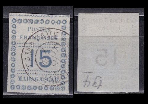 Timbres FRANCE-Colonie-Madagascar 1891 YT 10  20 Lyon 5 (69)