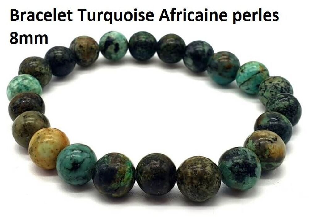 Bracelet de perles min&eacute;rales en turquoise africaine perle de Bijoux et montres