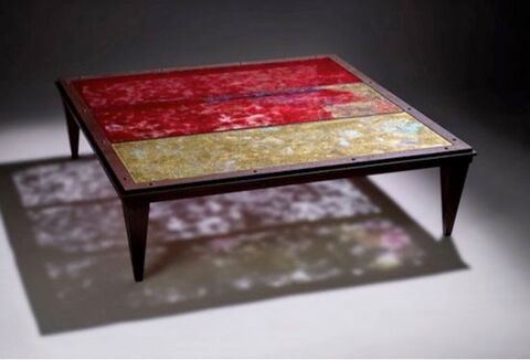 Table basse en verre et fer forg, pice unique 0 Jouy-en-Josas (78)