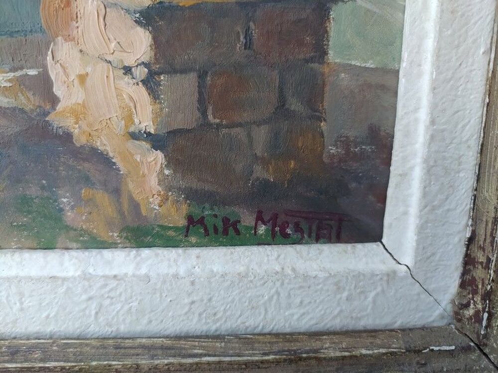 Tableau Bretagne Loguivy Brehat Sign&eacute; Mik Mestat 1960 