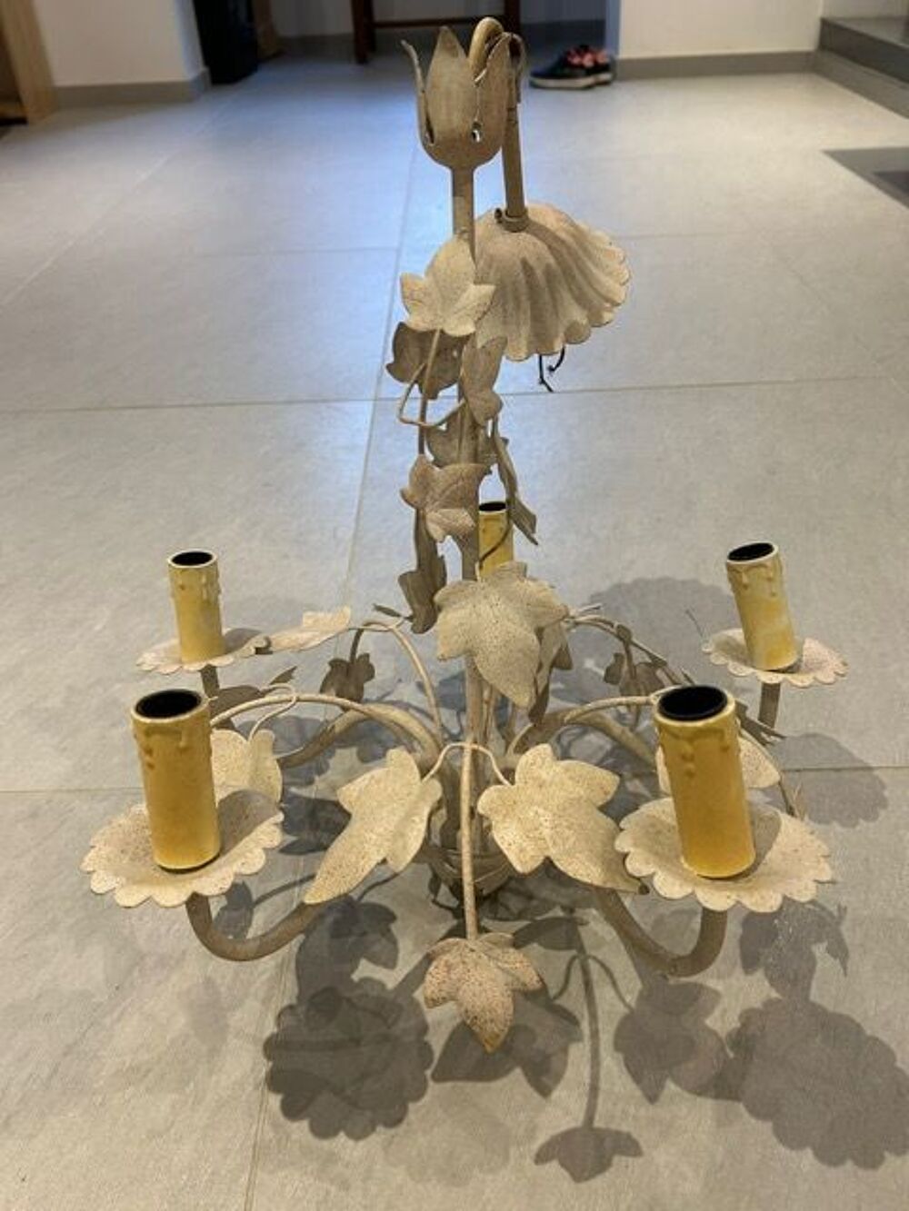  LUSTRE 5 BRANCHES FORME FEUILLAGE Décoration