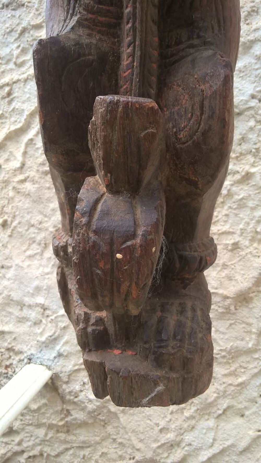 Chien de F&ocirc; ancien en bois 