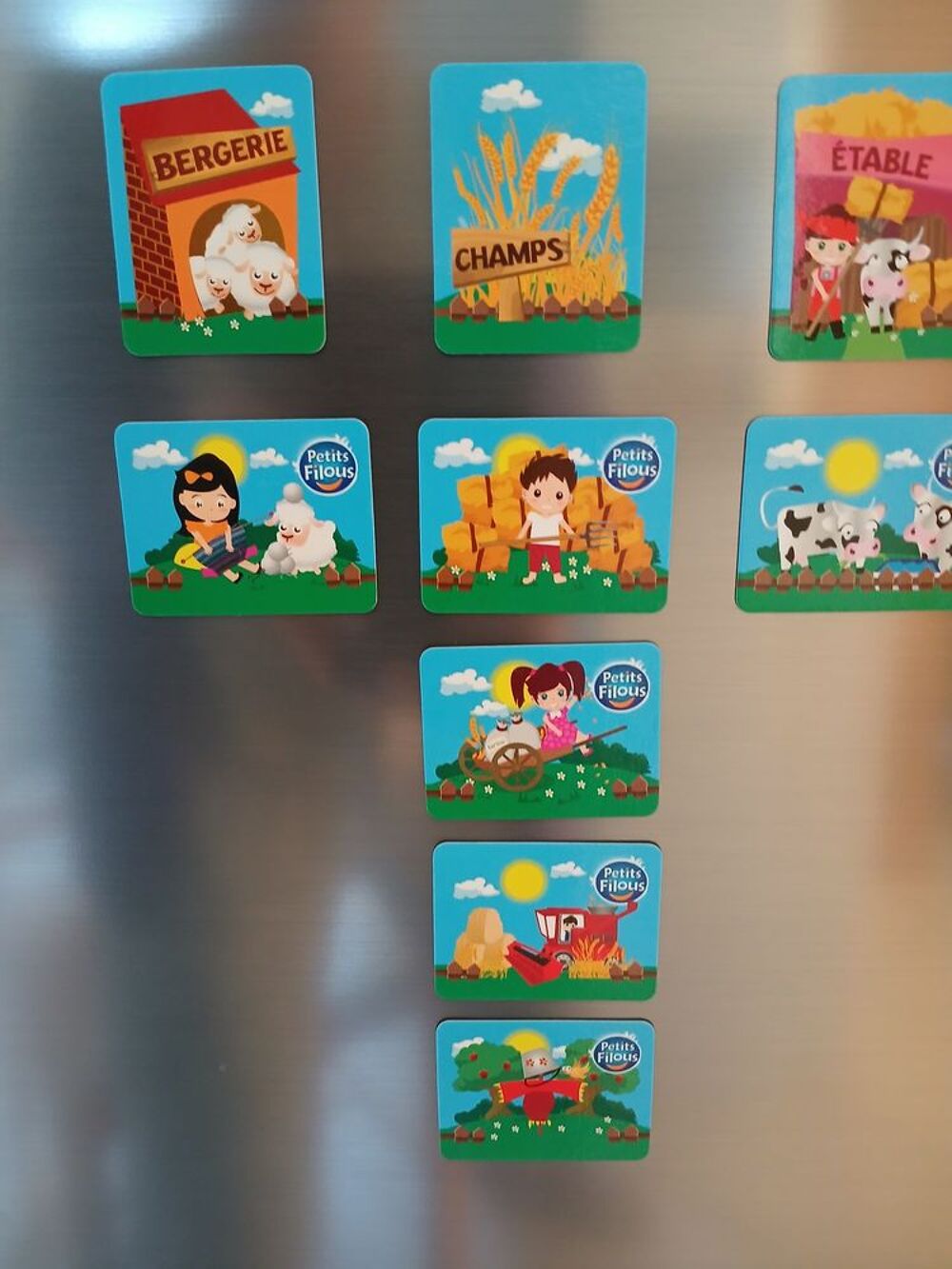 MAGNETS AIMANTES PETITS FILOUS THEME A LA FERME 