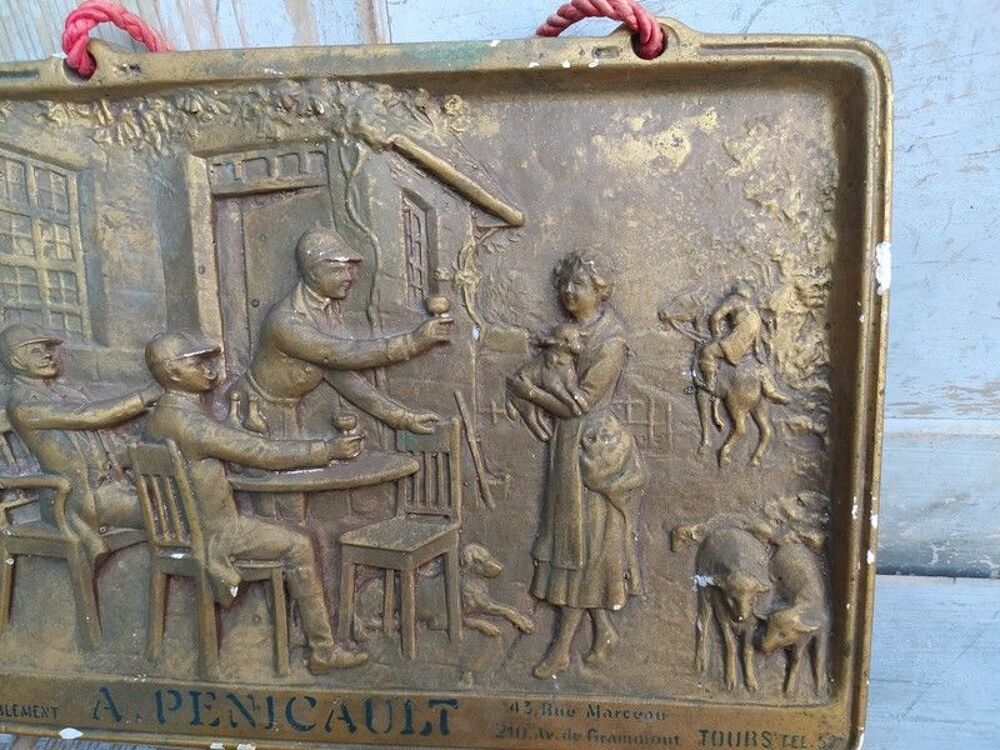 Ancien Pl&acirc;tre Publicitaire Meubles Penicault Tours V&eacute;nerie 