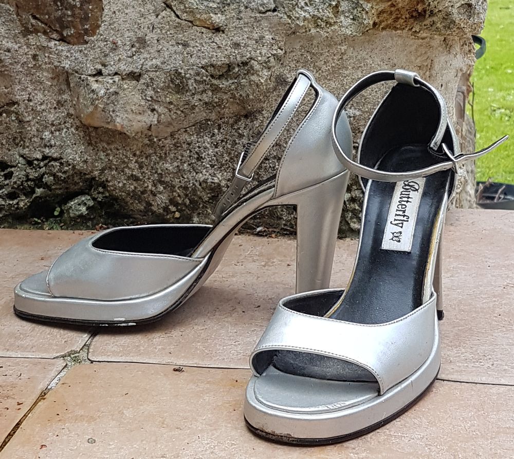 chaussures &agrave; talons "argent" Chaussures
