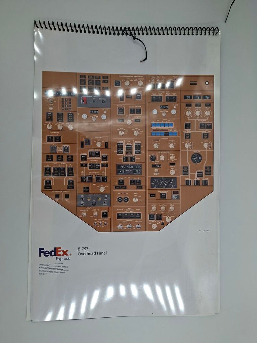 Poster illustration panneau Boieng 757 (Fedex) Décoration
