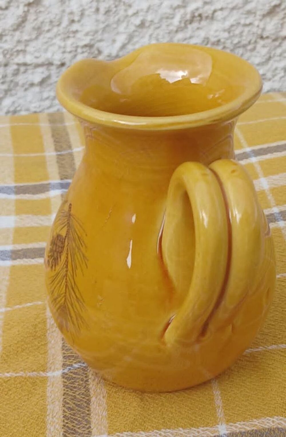Vase d&eacute;cor sur une face - Haut. 11 cm Décoration