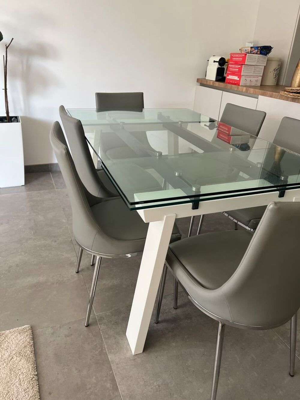 Table en verre extensible Calligaris Meubles