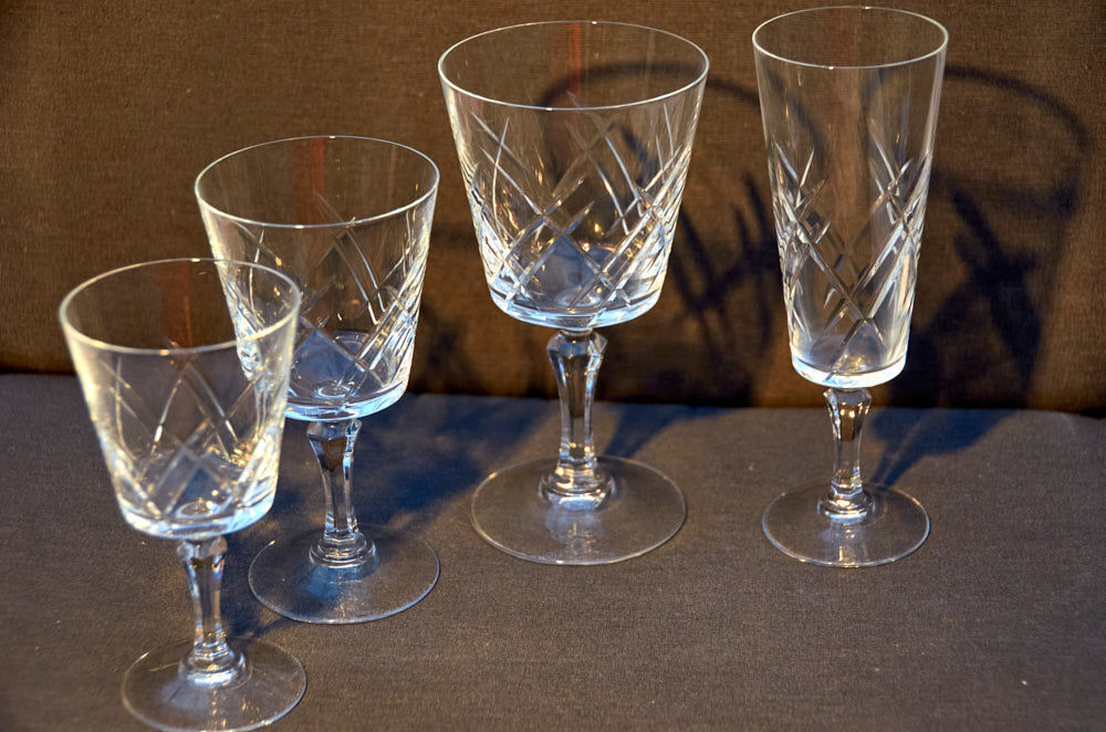 Lot Verre en Crystal Décoration