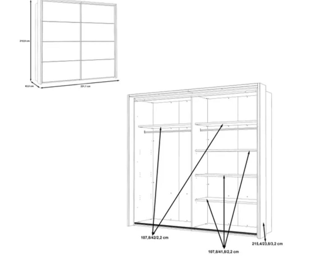 Armoire BUT NEUVE, &eacute;clairage LED Meubles