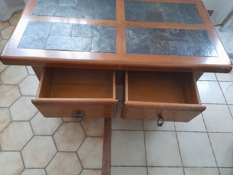 TABLE BASSE en CHENE avec TIROIRS 180 ragny (95)