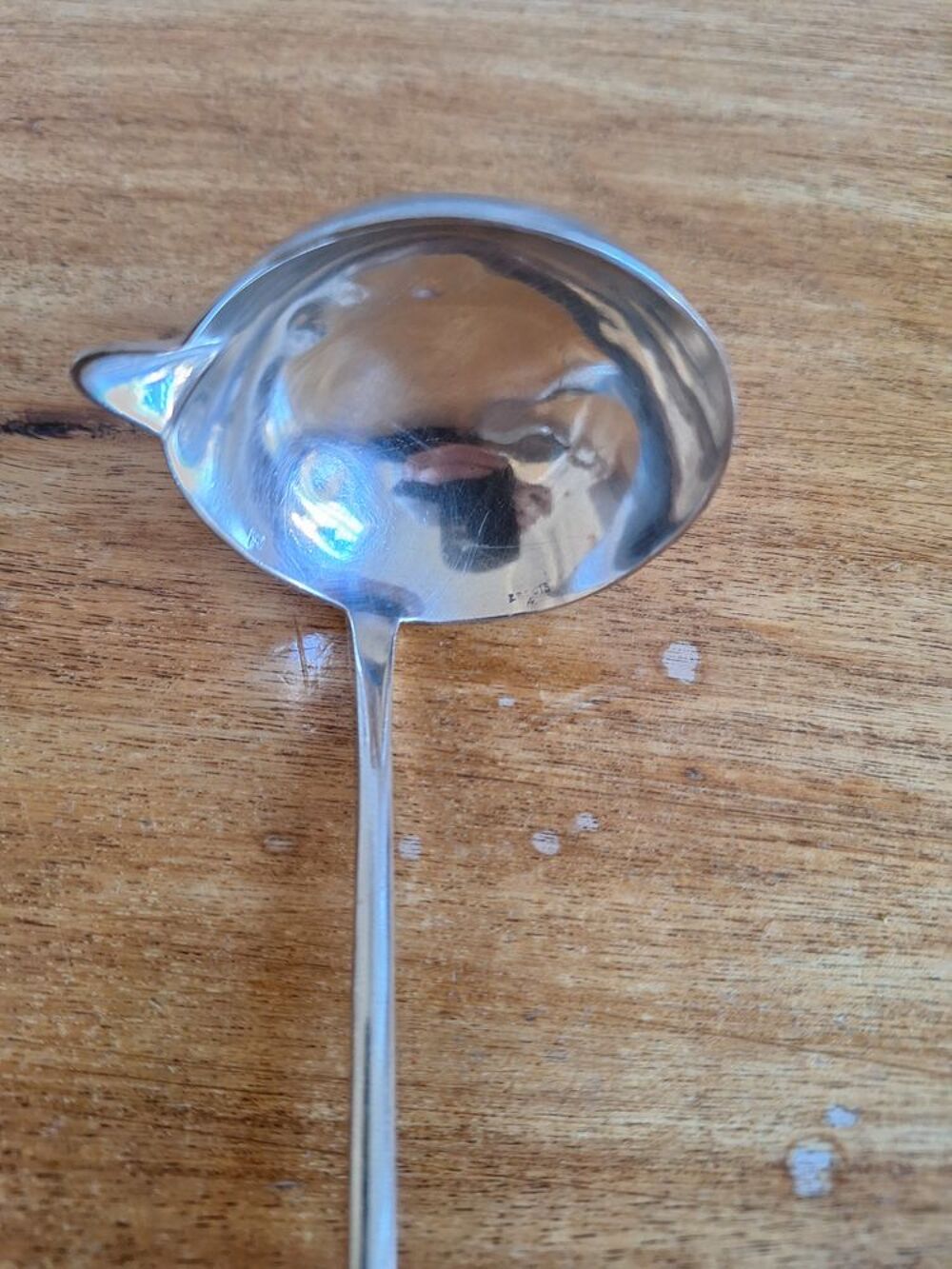 Petite louche Ercuis avec bec verseur en m&eacute;tal argent&eacute; Electroménager