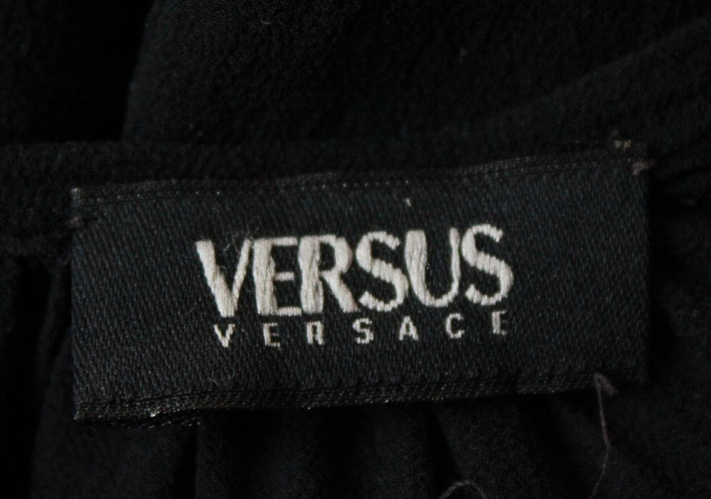 Blouse soie noire VERSACE T.38 Fr Vtements