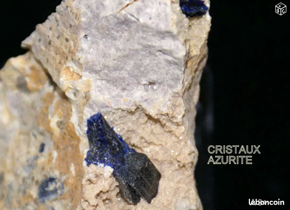 CRISTAL d'AZURITE : Min&eacute;raux de collection 