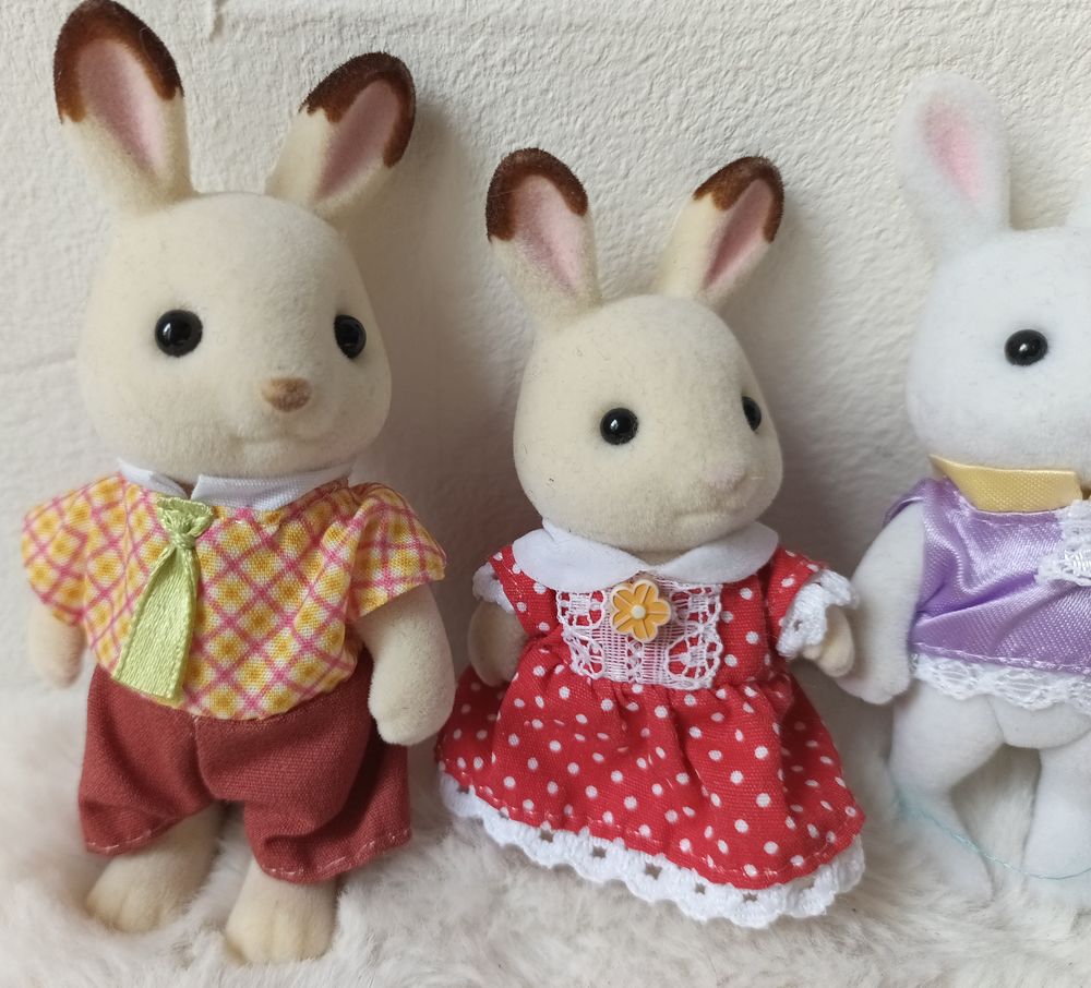Lot de 5 figurines Sylvanians lapins collection Parfait &eacute;tat 