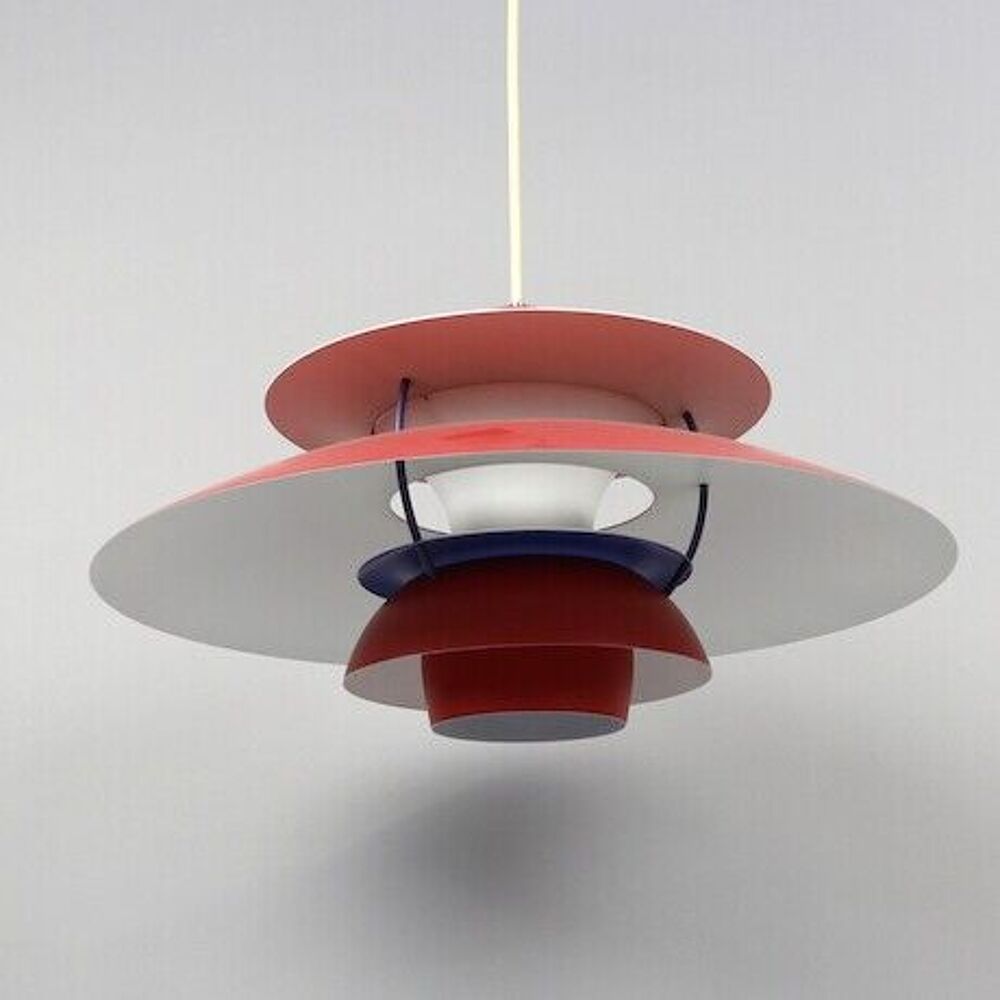 Suspension PH 5 rouge par Poul Henningsen pour Louis Poulsen Décoration