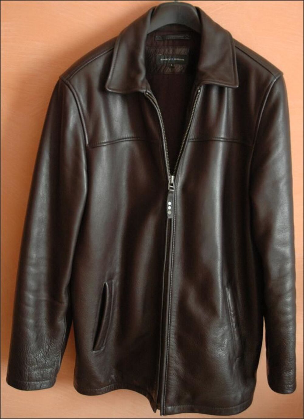 Veste blouson Cuir marque originale Chevignon&reg; Taille L Neuf V�tements