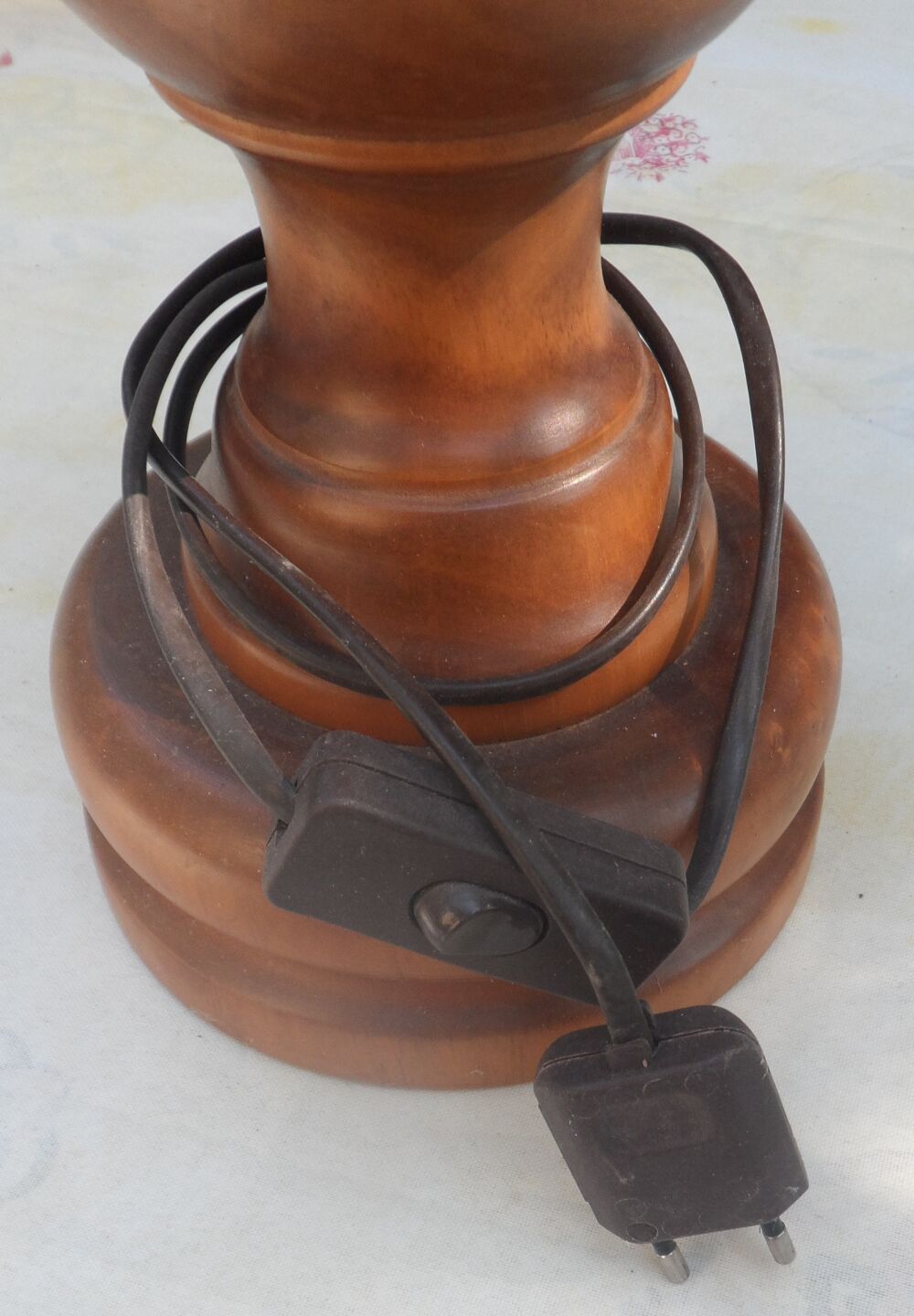 Lampe de chevet en bois H 40 cm et 60 cm avec l'abat-jour Décoration