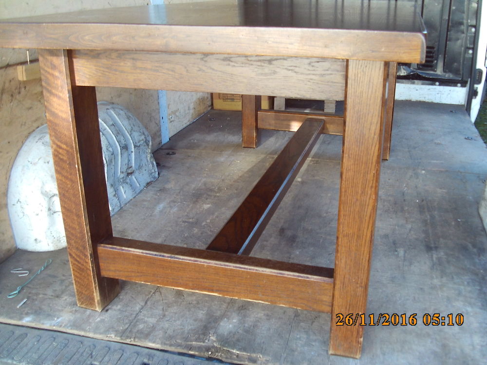 TABLE MONASTERE en CHENE de 180 x 90 plateau 5 cm Meubles