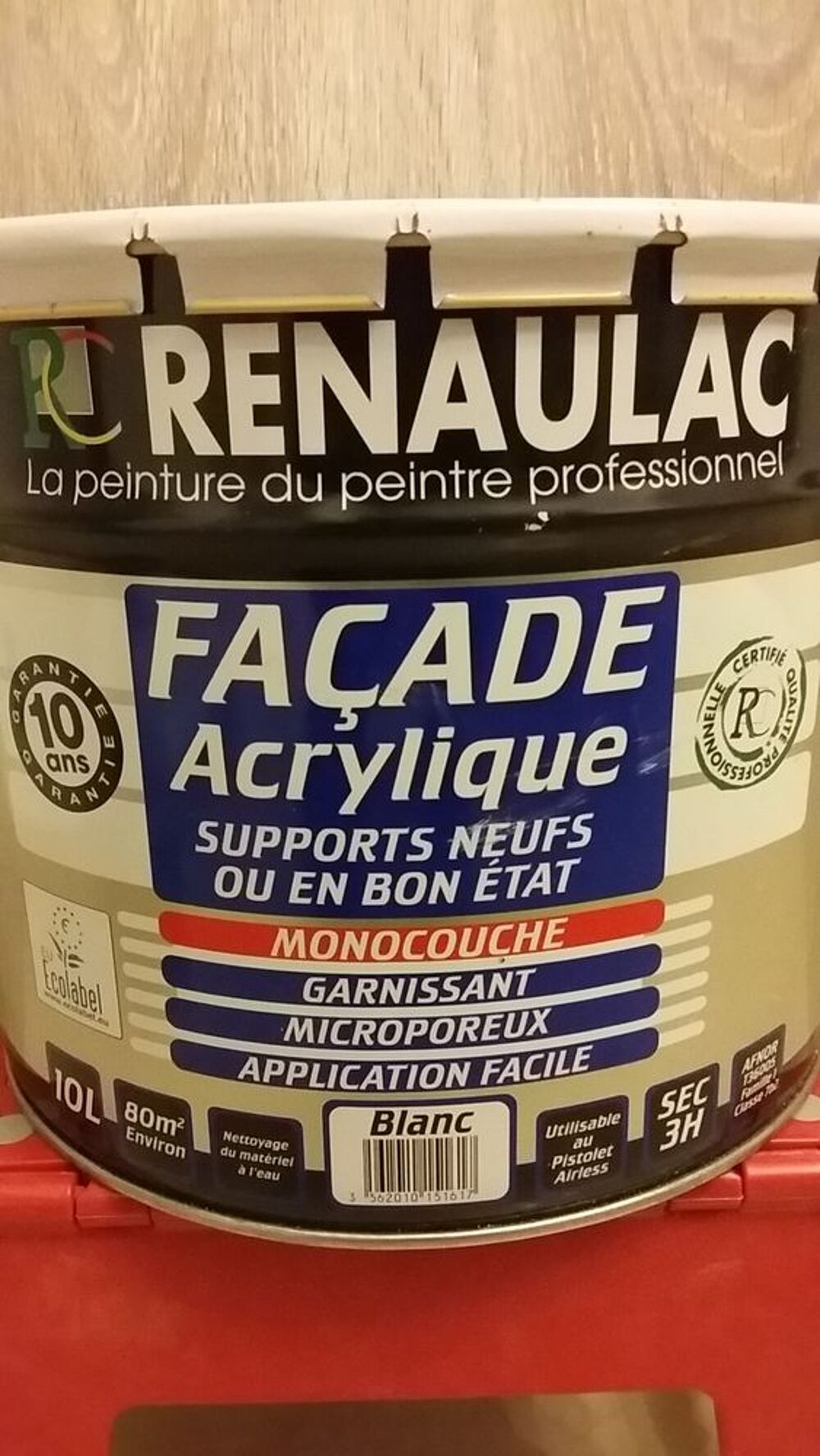 Peinture de fa&ccedil;ade acrylique blanc mat "Renaulac" Bricolage