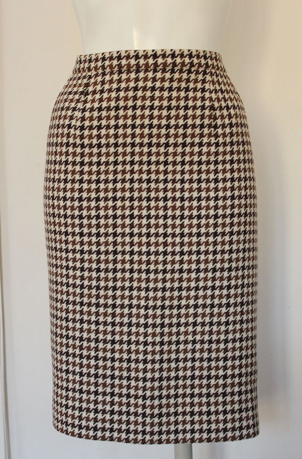 Jupe pied de coq CELINE T.44 Fr
laine marron et blanc Vêtements