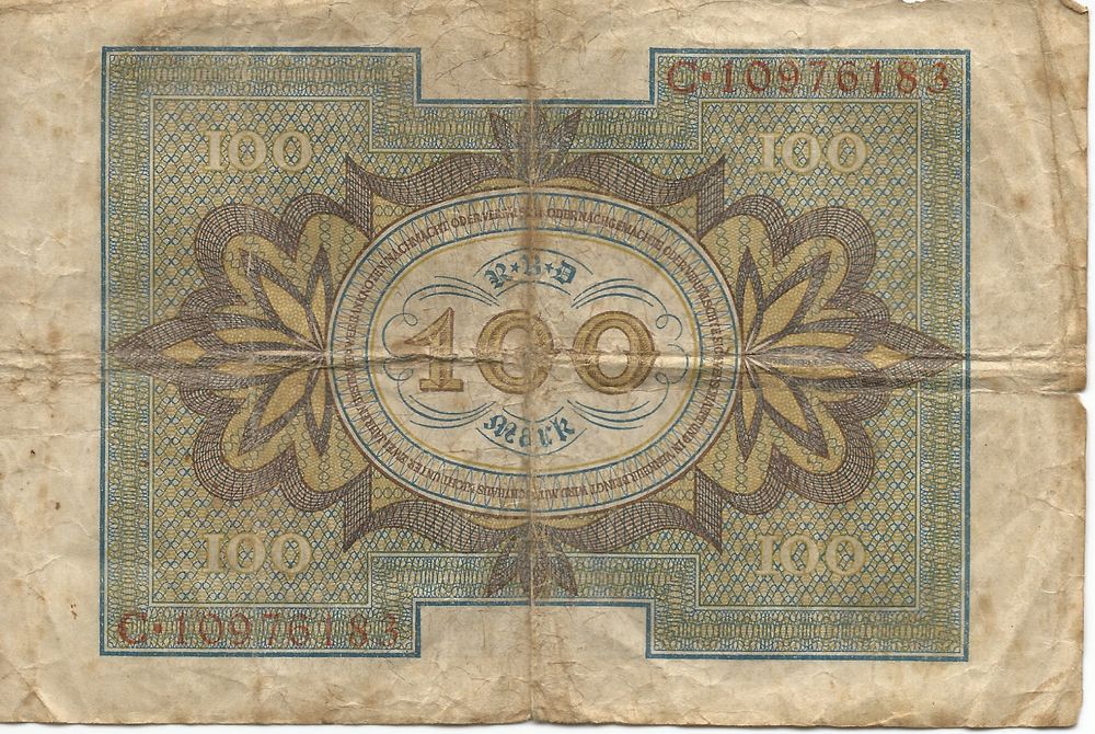 Billet 100 Mark 1920 