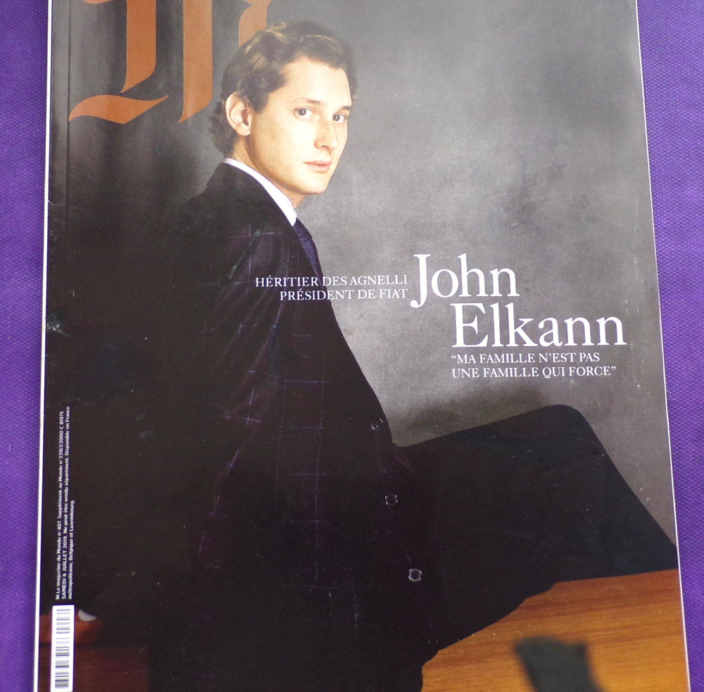 M le magazine du monde John Elkann n&deg; 407 juillet 2019 1 eur Livres et BD