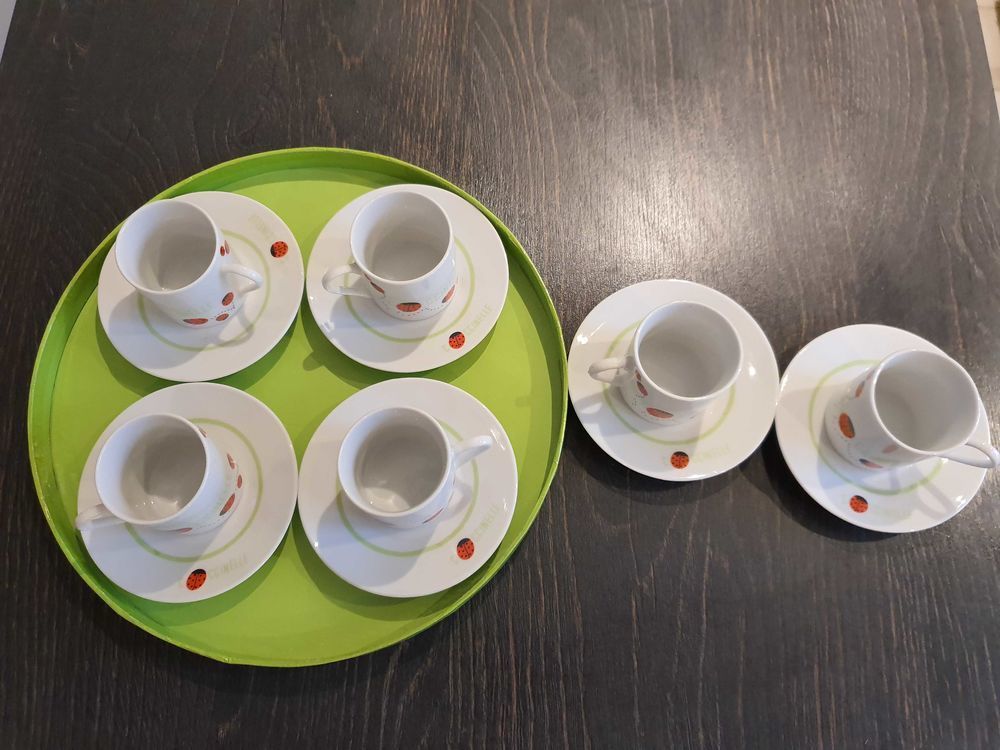 Service &agrave; caf&eacute; Coccinelle 12 pi&egrave;ces Décoration