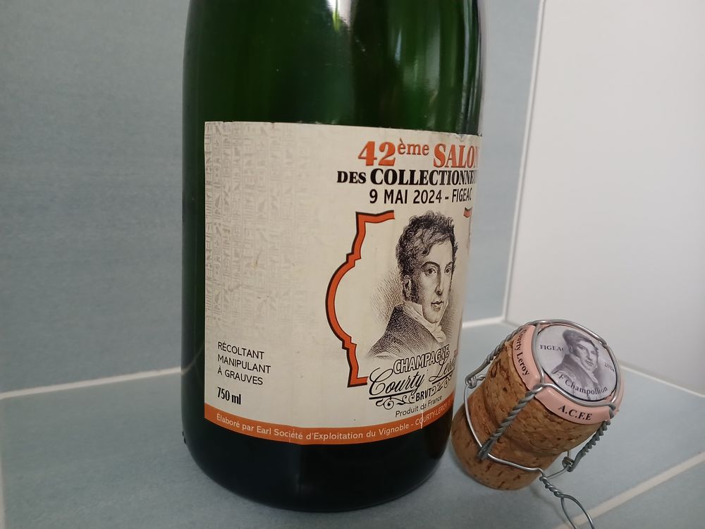 BOUTEILLE DE CHAMPAGNE VIDE CHAMPOLLION 
