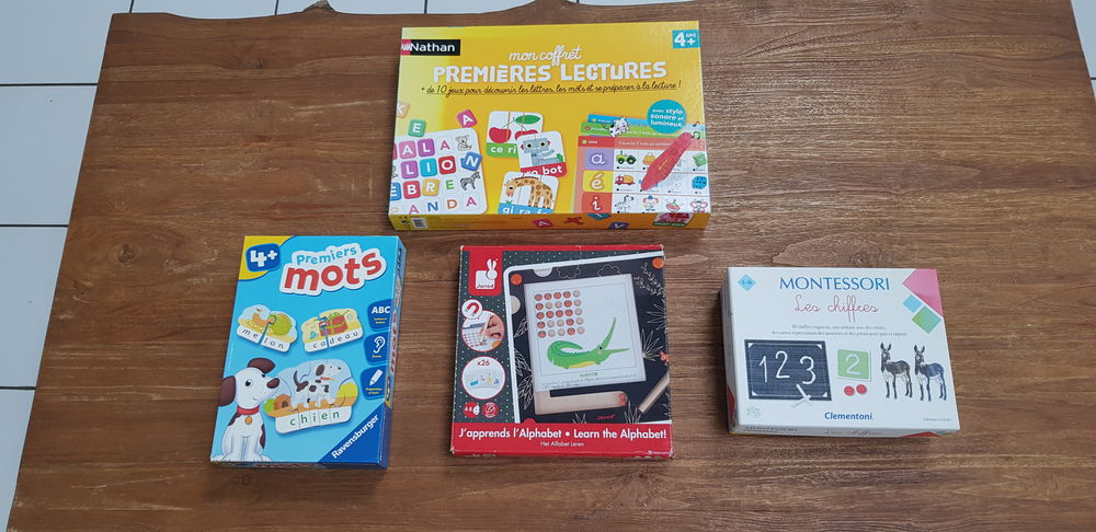 Lot d'apprentissage lecture 4 &agrave; 6 ans Nathan + Montessori Jeux / jouets