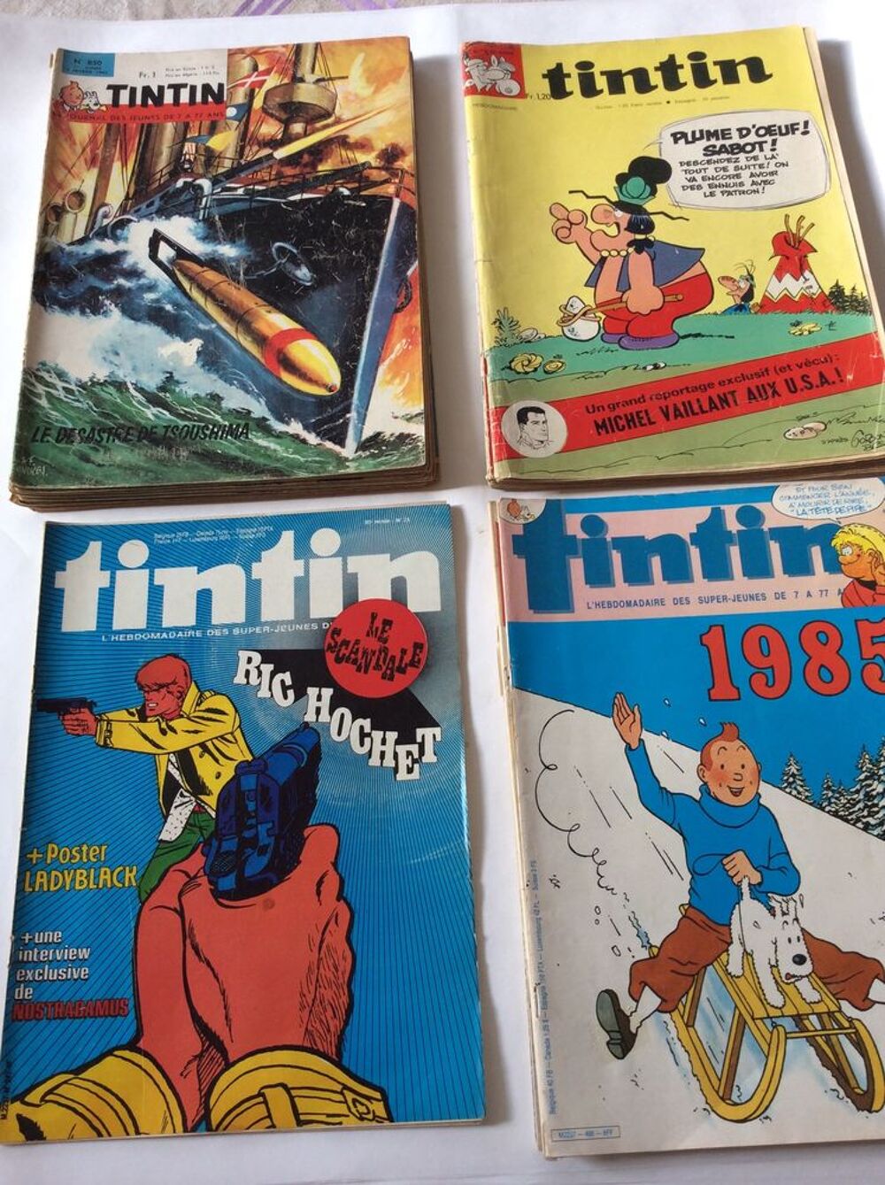Tintin hebdomadaire 18 nos 1965/70/80/85 bon &eacute;tat Livres et BD