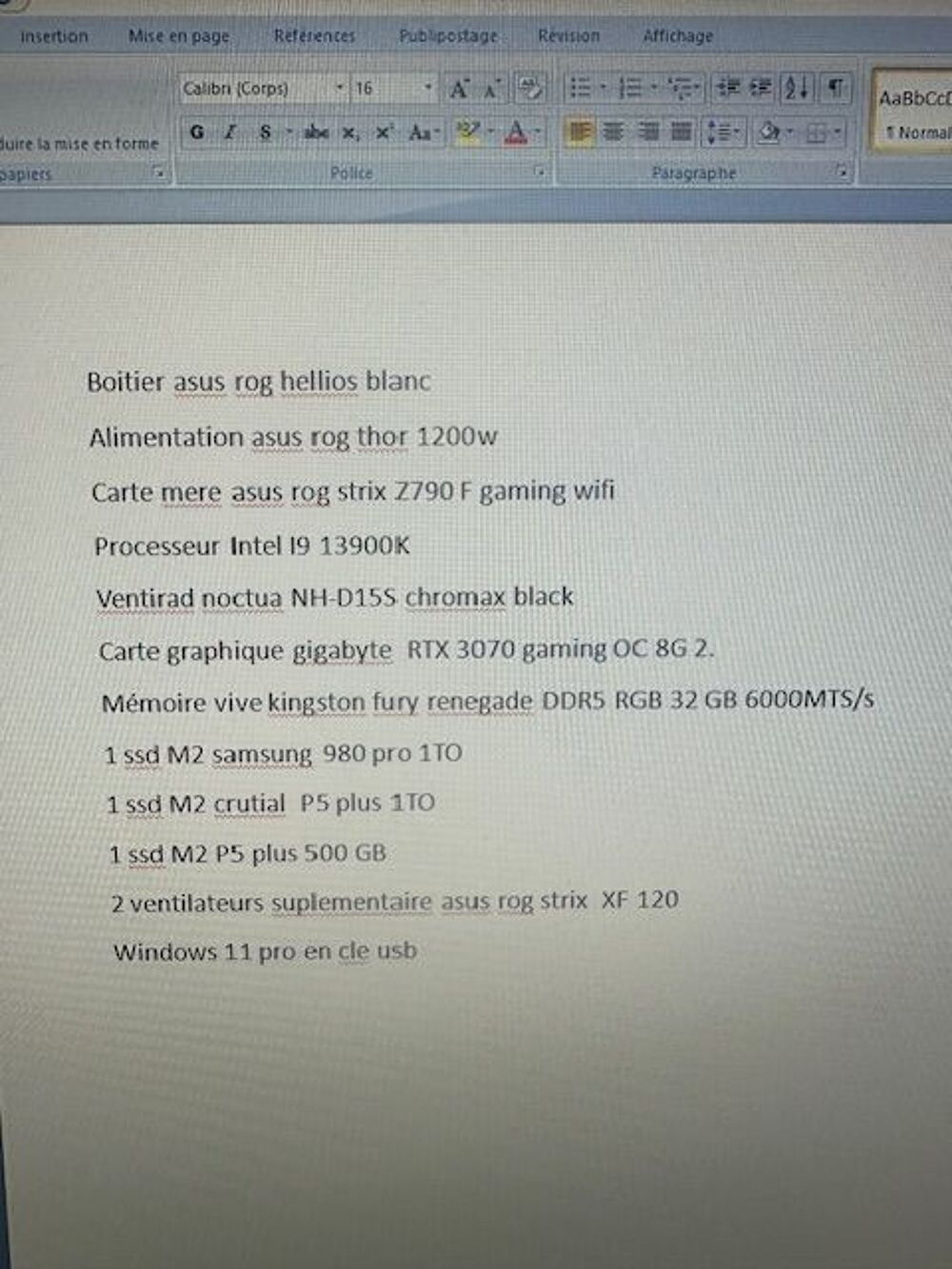 pc gamer Matériel informatique