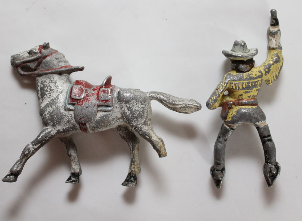 Rare Quiralu BUFFALO BILL &amp; son cheval 1954 Jeux / jouets