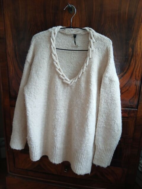 Beau pull chaud beige clair Chen�ve (21)
