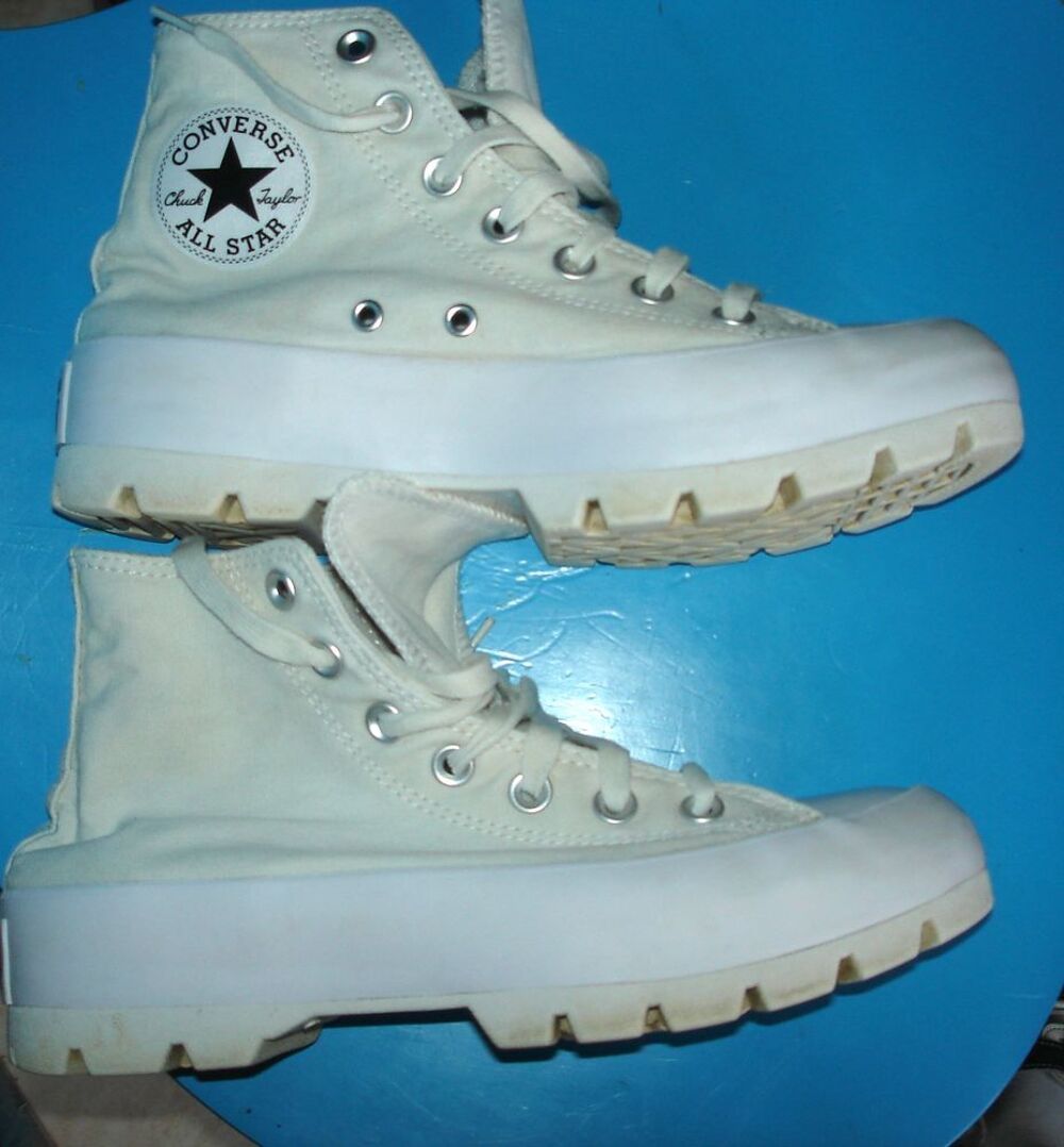 Baskets Converse All Star montantes semelles Compens&eacute;es T 38 Chaussures