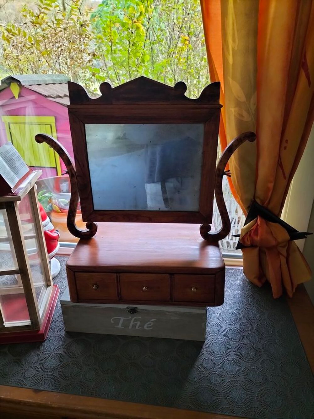 Miroir de barbier ou coiffeuse psych&eacute; tr&egrave;s ancien prix 50€ Meubles
