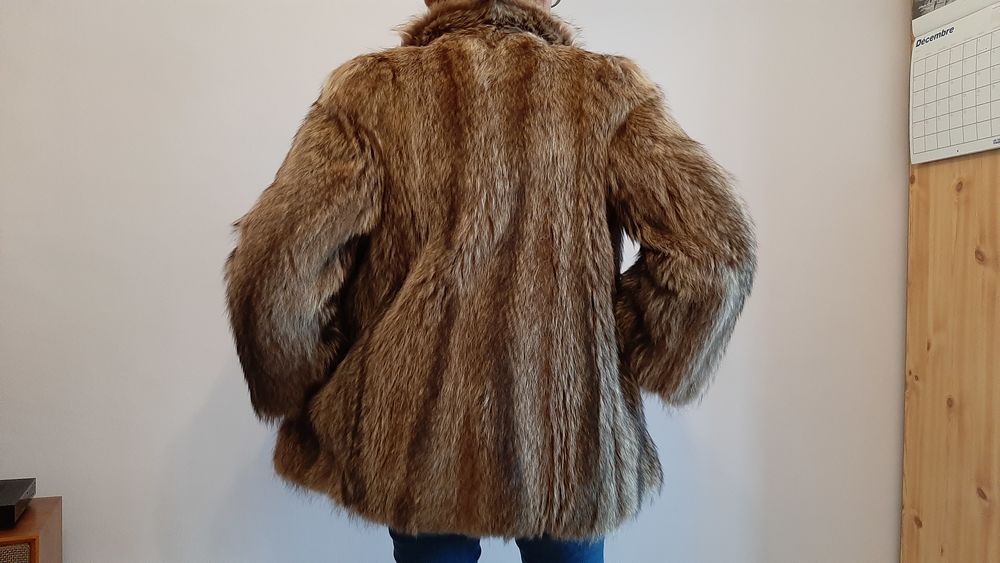 Veste 3/4 fourrure renard- Vêtements