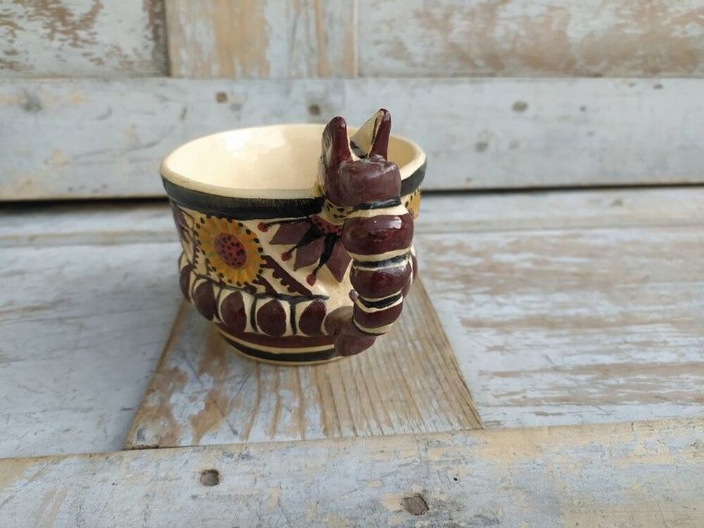 Tasse Fa&iuml;ence de Quimper Paul Fouillen Bretagne Décoration
