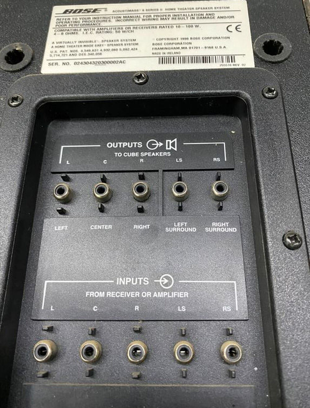 Bose Acoustimass 6 + 5 enceintes JM Lab Focal Sib Audio et hifi