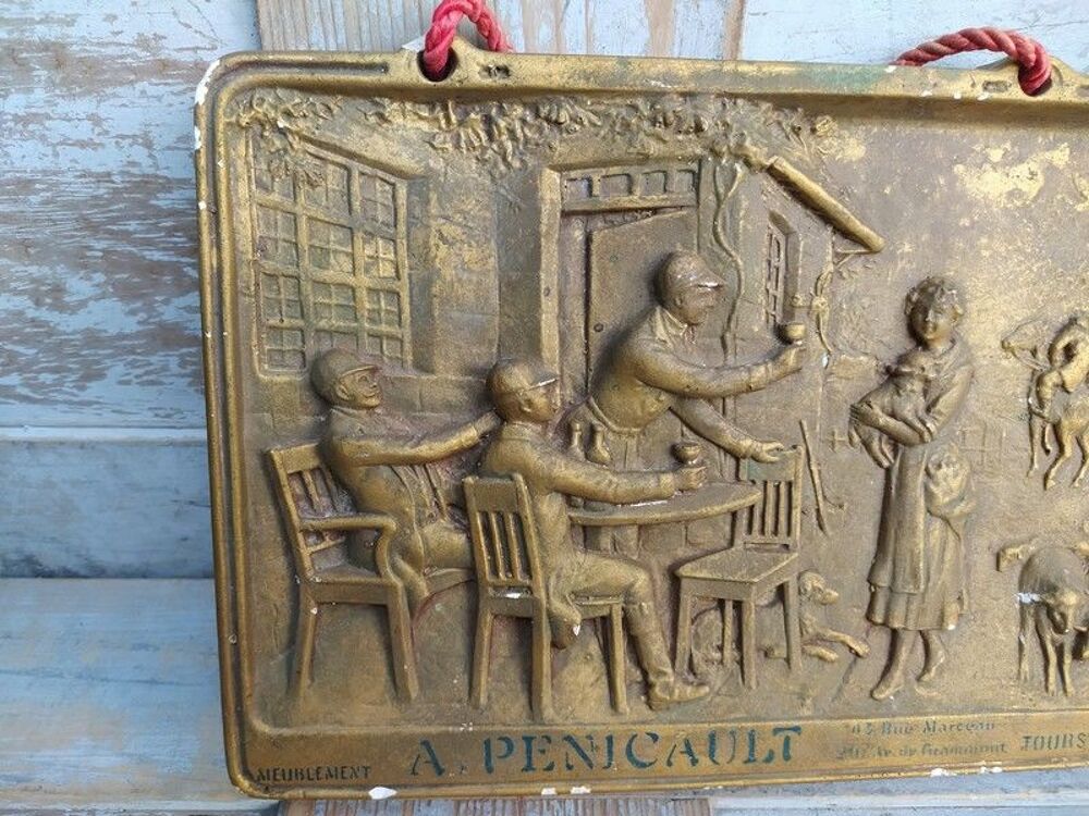 Ancien Pl&acirc;tre Publicitaire Meubles Penicault Tours V&eacute;nerie 