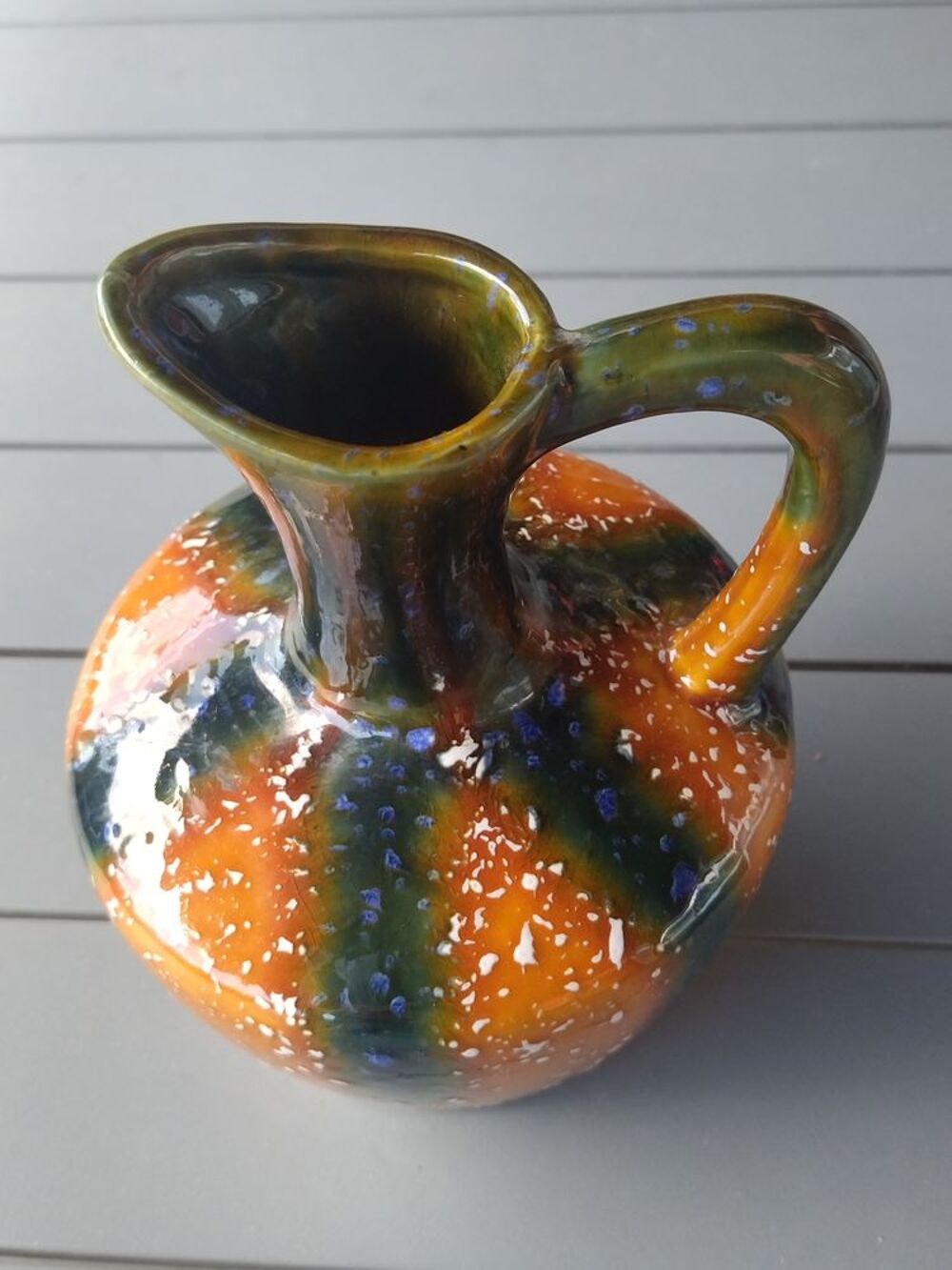 RARE Pichet vintage C&eacute;ramique PO&Euml;T-LAVAL - Mod&egrave;le "Savoie" Décoration