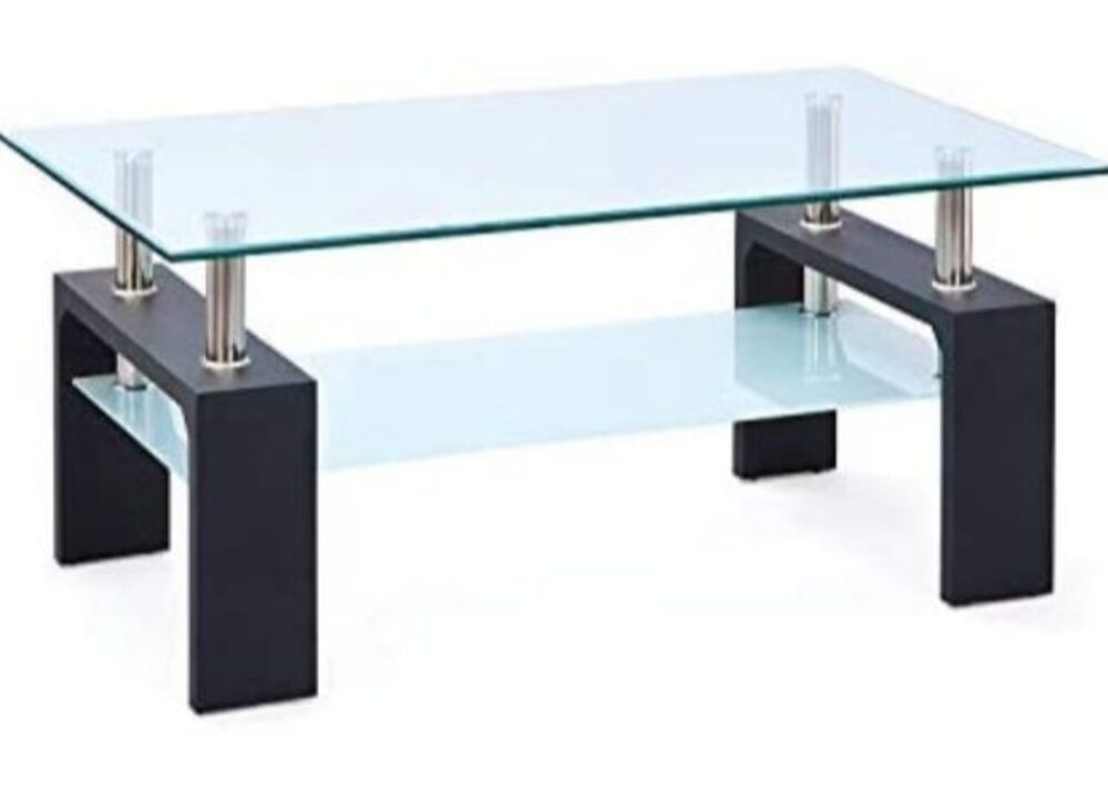 Table basse en verre et bois Meubles